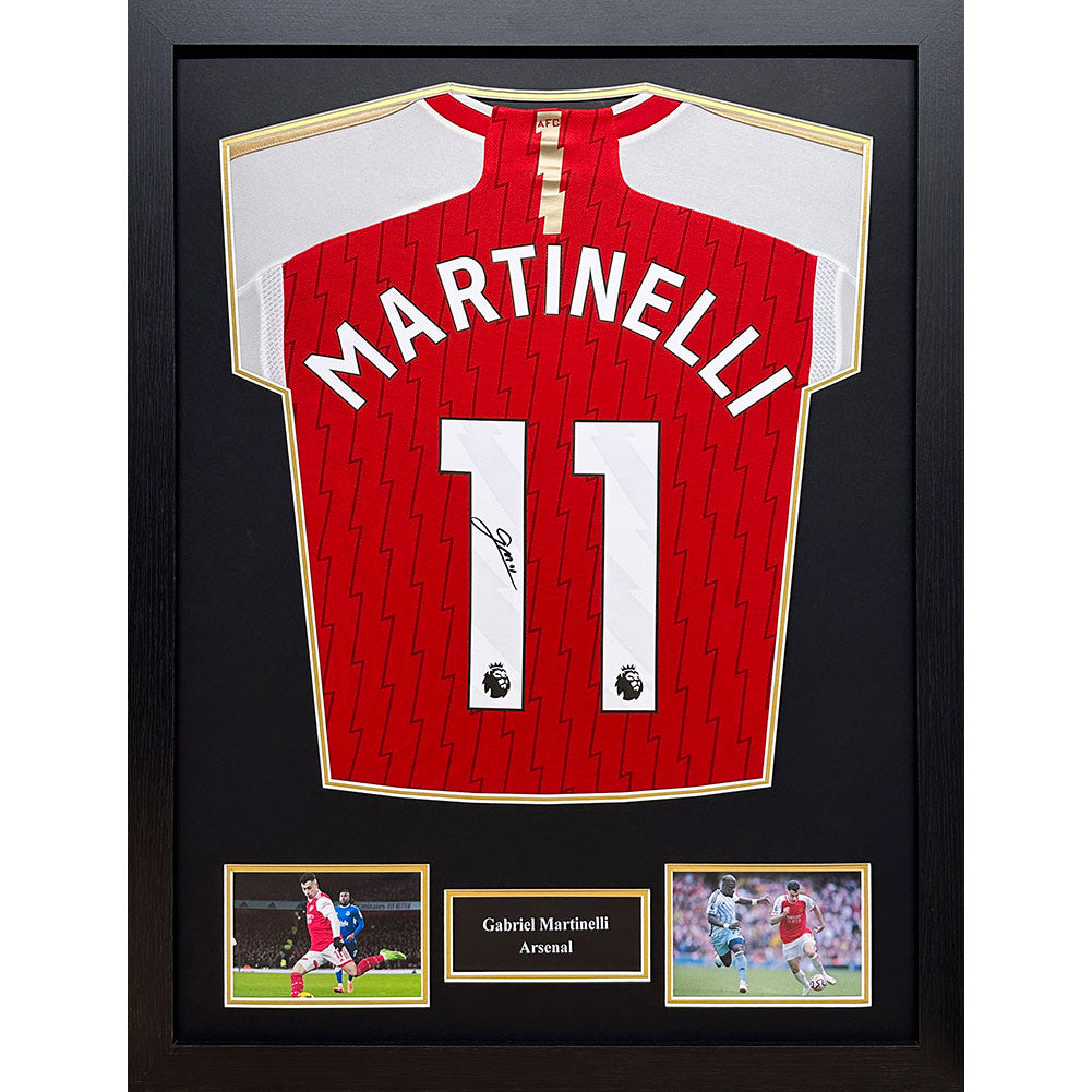 Arsenal FC Martinelli Signed Shirt Framed