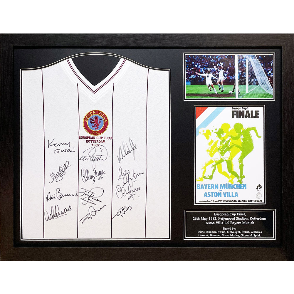 Aston Villa FC 1982 European Cup Final Signed Shirt (Framed) – Sweetlea  Gifts Ltd