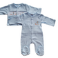 Blue Bunny Babygrow & Smocked jacket set