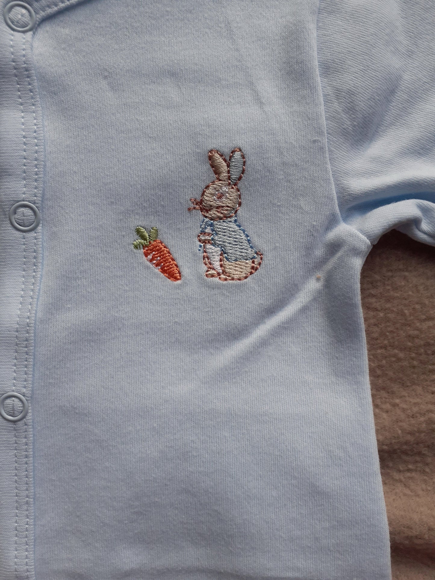 Blue Bunny Babygrow & Smocked jacket set