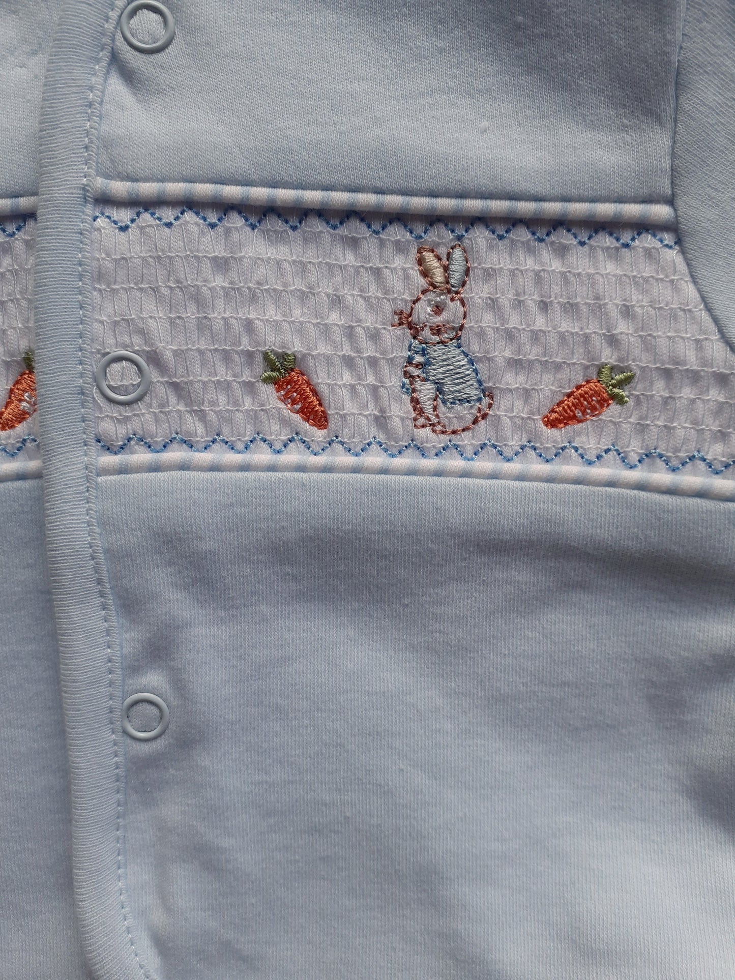 Blue Bunny Babygrow & Smocked jacket set