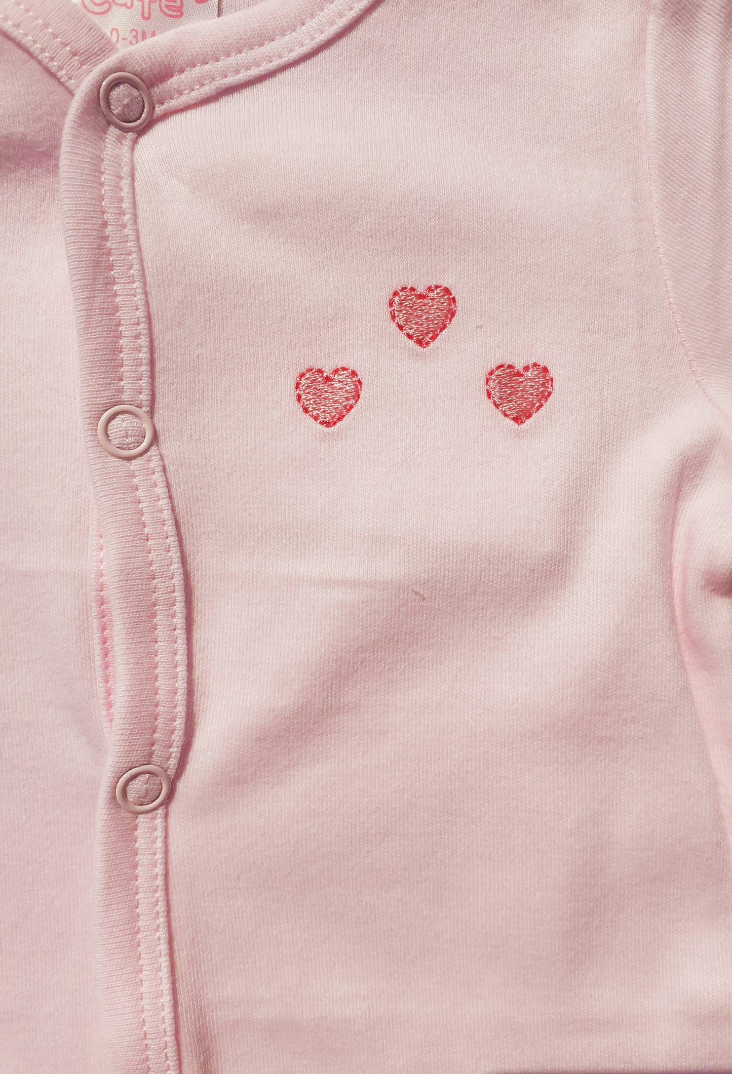 Pink Hearts Babygrow & smocked jacket set