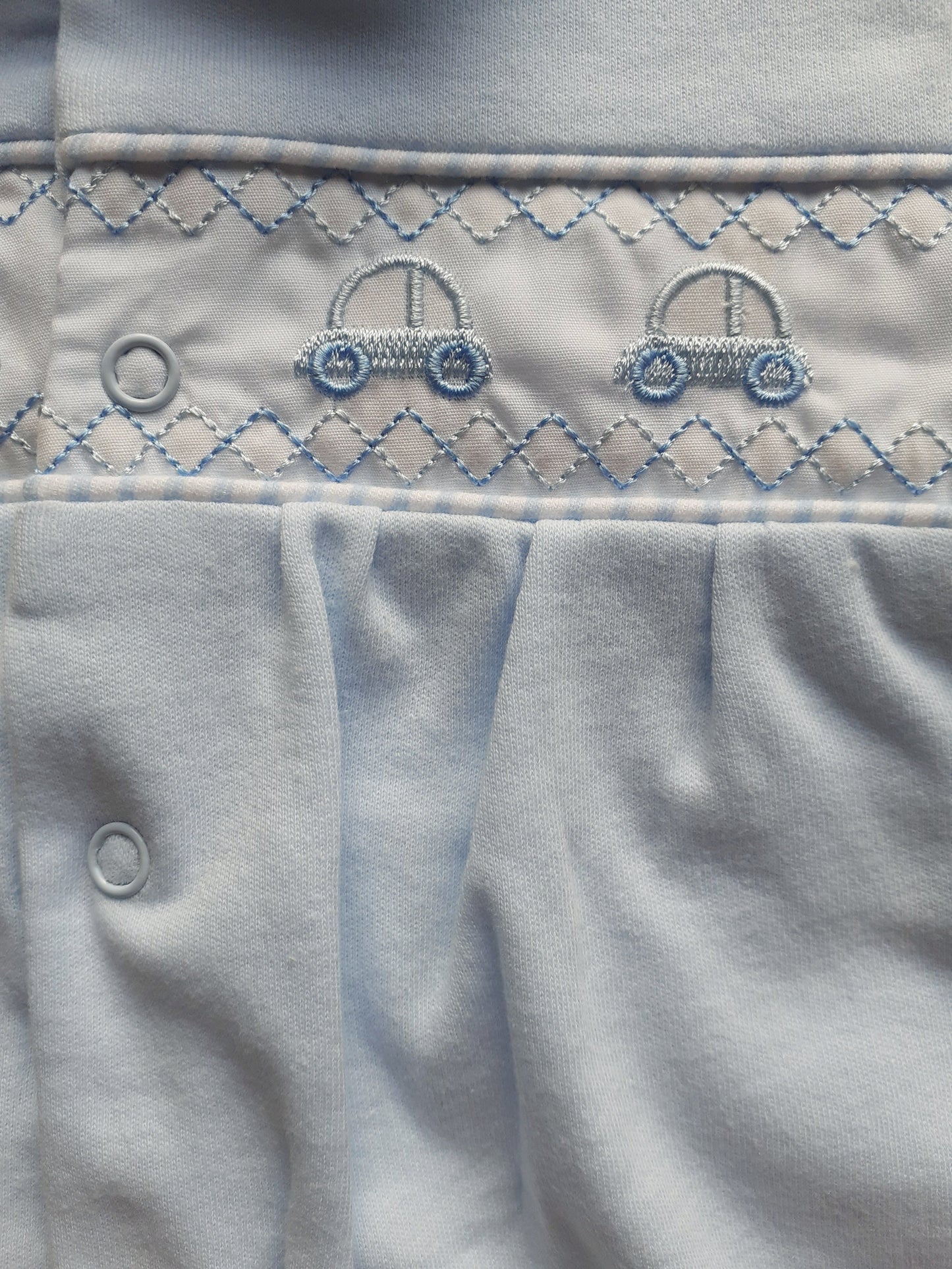 Blue Car Babygrow