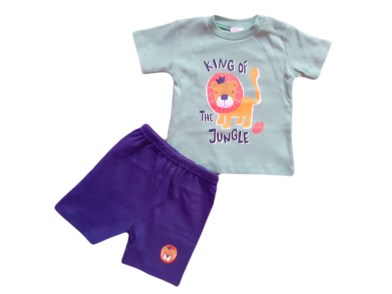 King of the Jungle shorts and t-shirt set