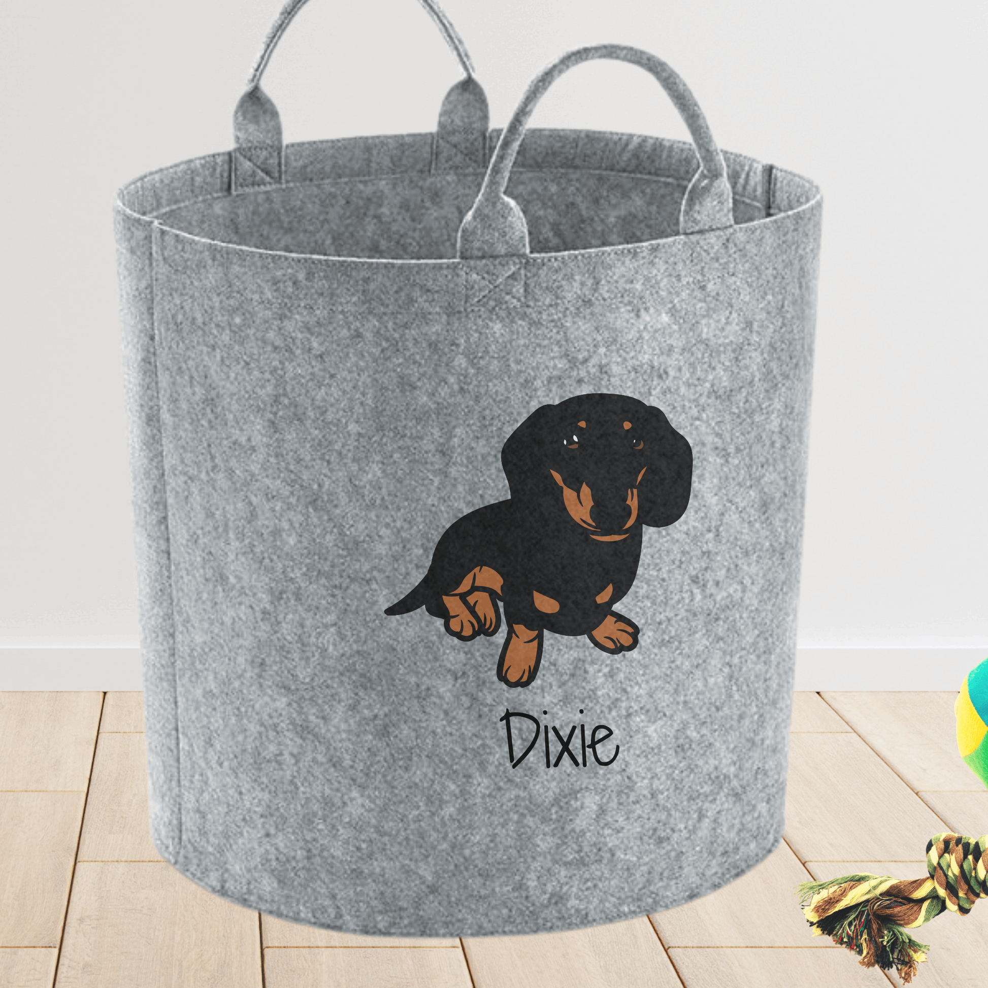 Black dog deals toy box