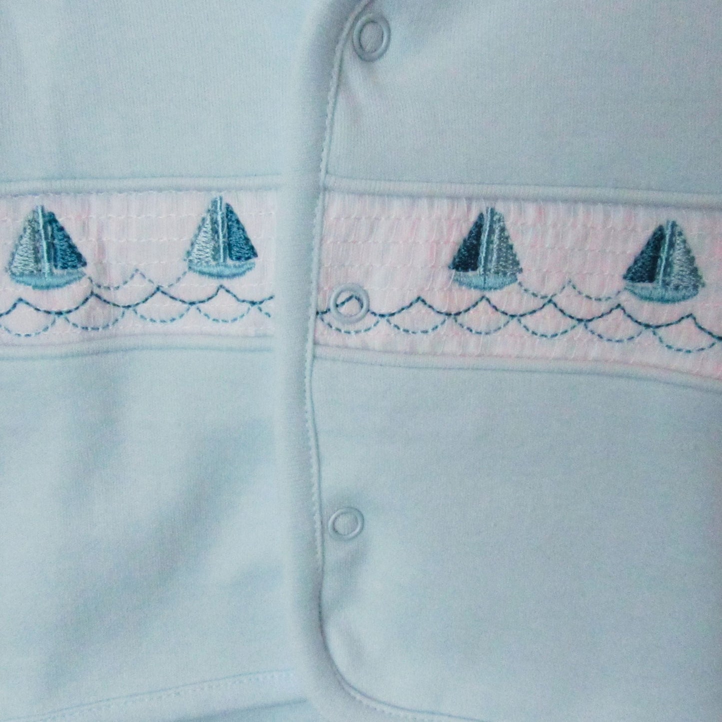 Blue Boat babygrow & Smocked jacket set