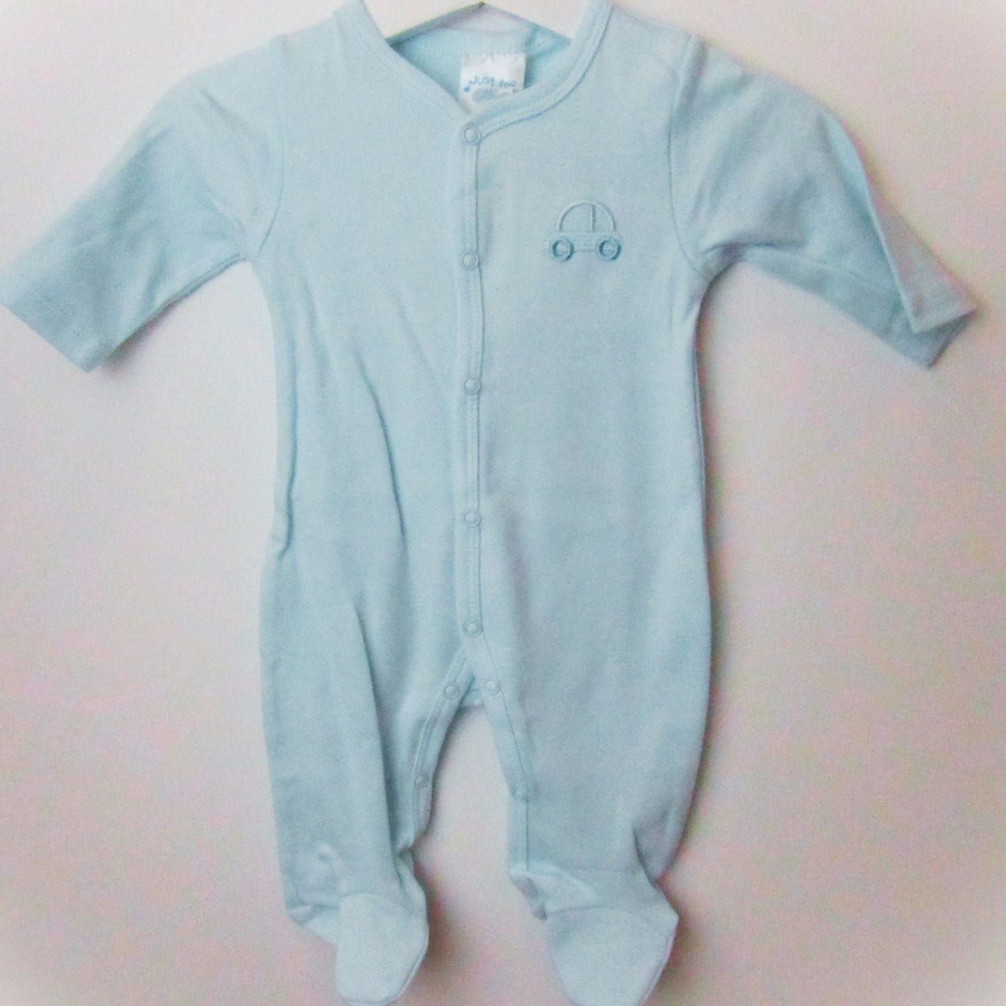 Blue Car Babygrow & Smocked Jacket set