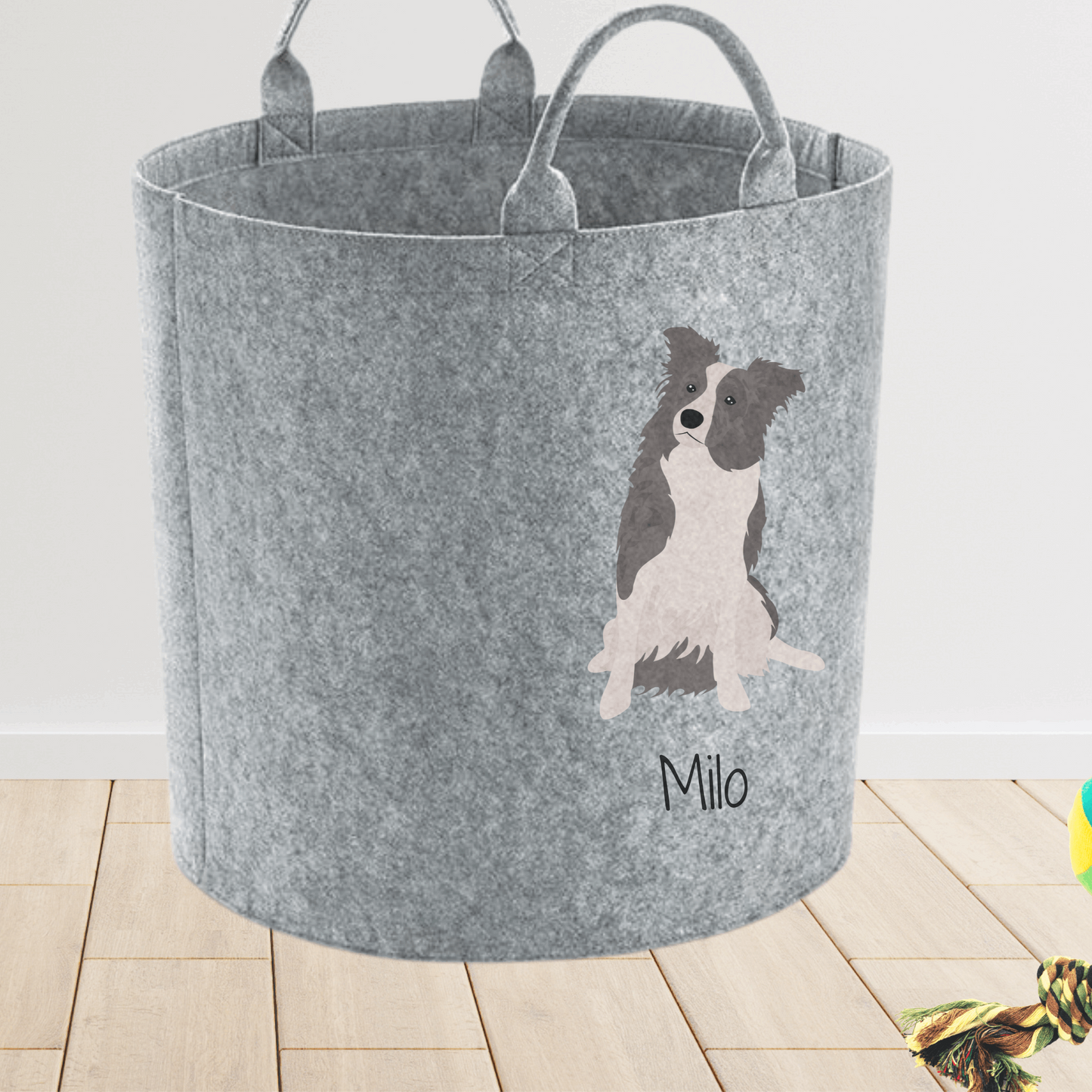 Border collie personalised dog toy storage bag - pet accessories by Sweetlea Gifts