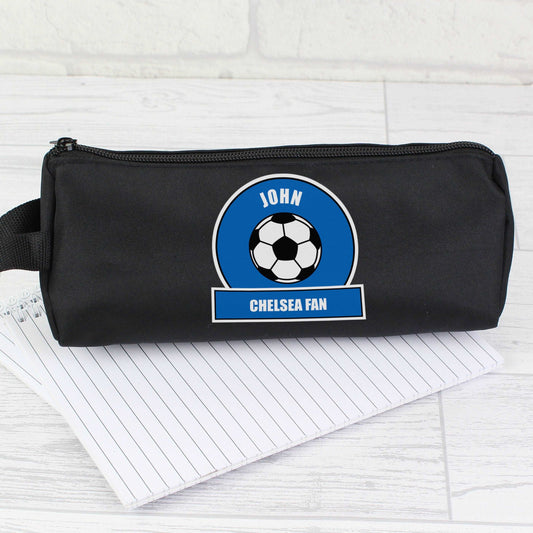 Dark Blue Football Fan Pencil Case By Sweetlea Gifts