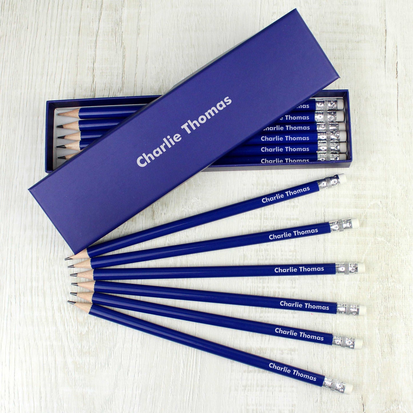 Name Only Box and 12 Blue HB Pencils
