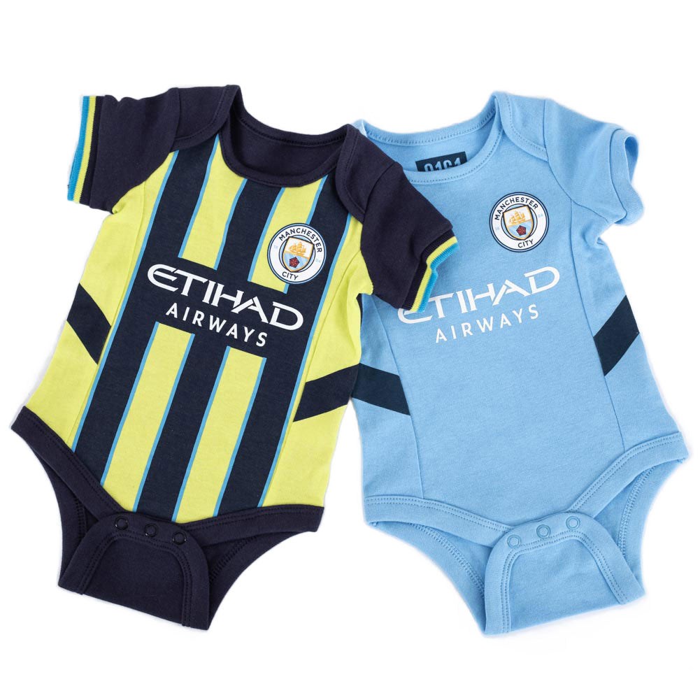 This short sleeved bodysuit comes in a home and away kit twin pack, Design inspired by the 2024-2025 season kit with a printed sponsor and crest