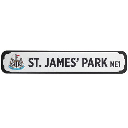 Deluxe metal stadium sign with embossed NUFC logo and St. James' Park text