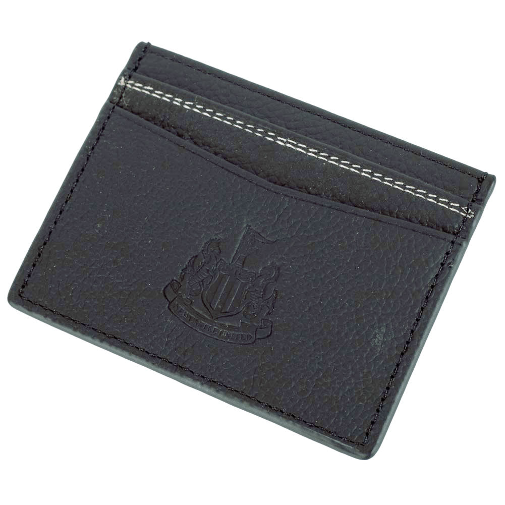 Luxury PU card holder featuring a debossed NUFC crest on both sides, With 5 card slots