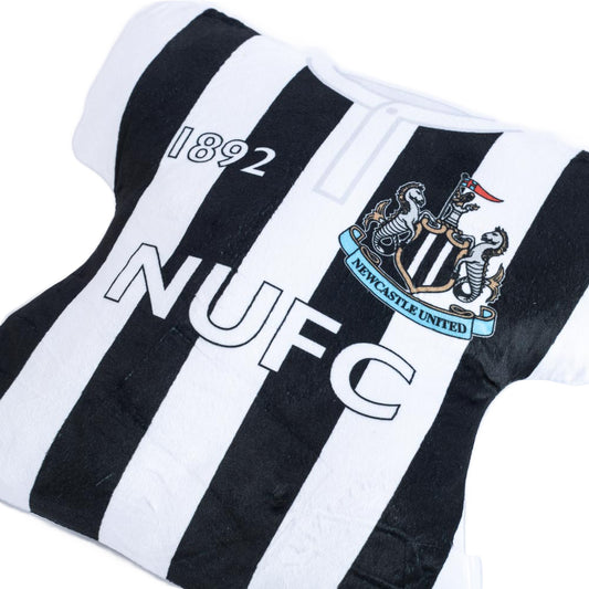 Black and white shirt shaped cushion, Inspired by the 1996 Retro kit