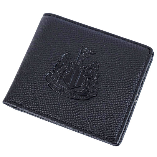 Black PU wallet featuring a large debossed club crest, 8 card slots and 2 note pockets