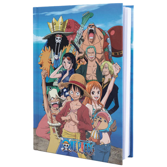 Hardback A5 notebook, Vibrant image of the One Piece characters