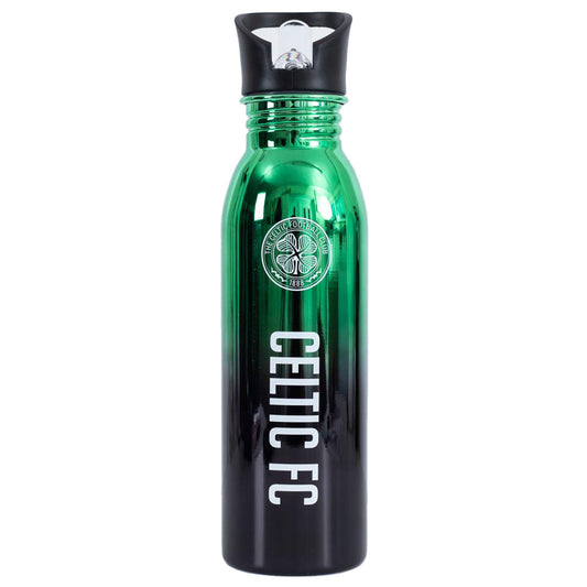 Stainless steel fade metallic camping style water bottle, Striking UV metallic finish with white Celtic crest and text