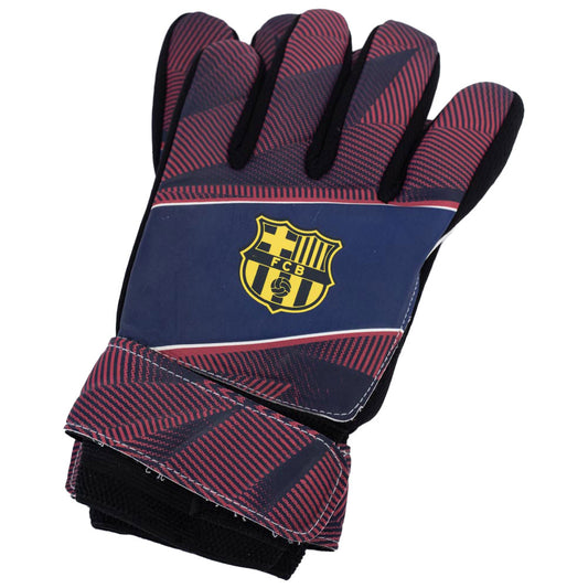 Fuse design goalkeeper gloves featuring a yellow Barca crest