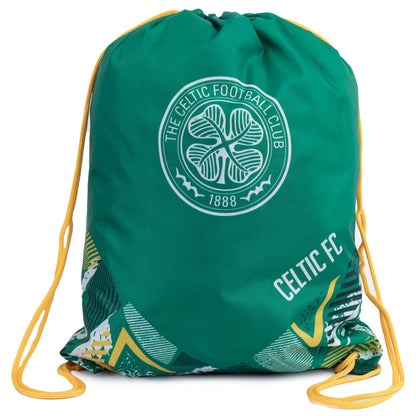 Vibrant green Vector design gym bag featuring the Celtic crest and text in white on the front