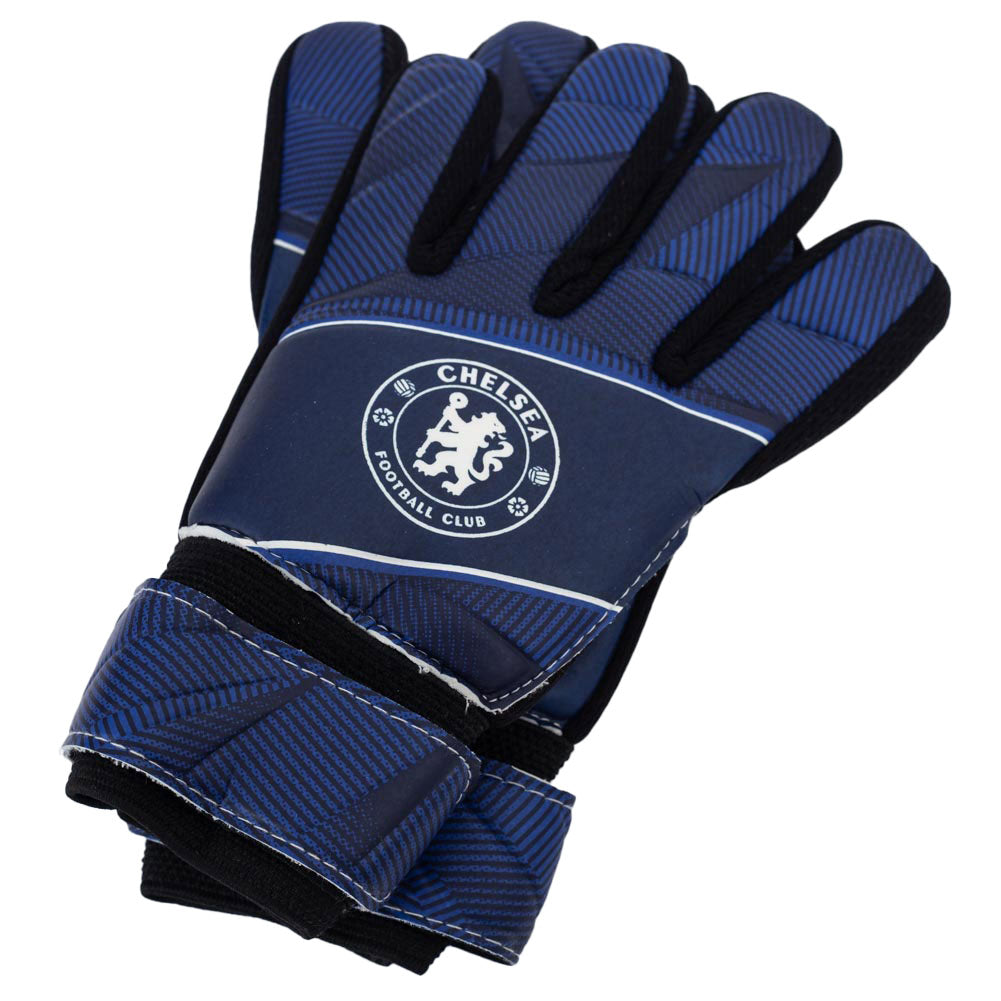 Fuse design goalkeeper gloves featuring a white Chelsea crest