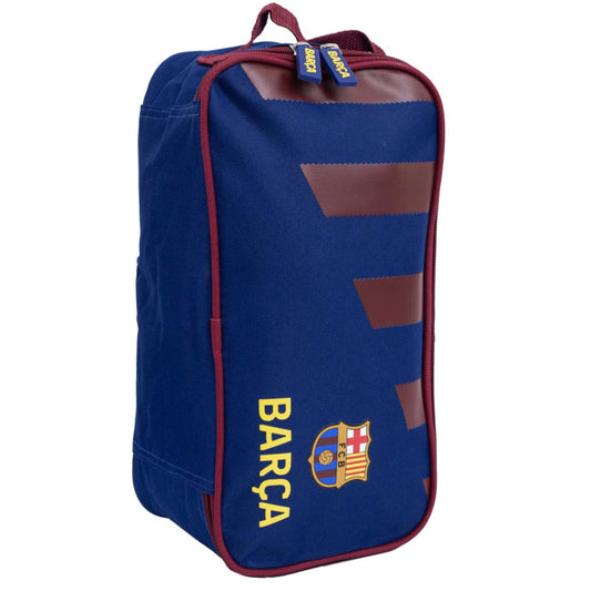 Stripe design boot bag featuring red piping and zip with a full colour Barca crest