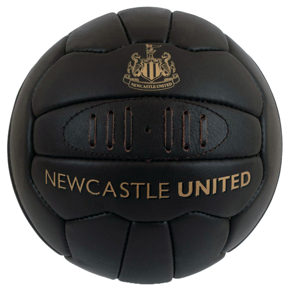 Genuine leather heritage football, Featuring gold debossed print Newcastle crest and text