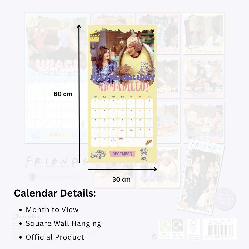 Friends Square Calendar 2025