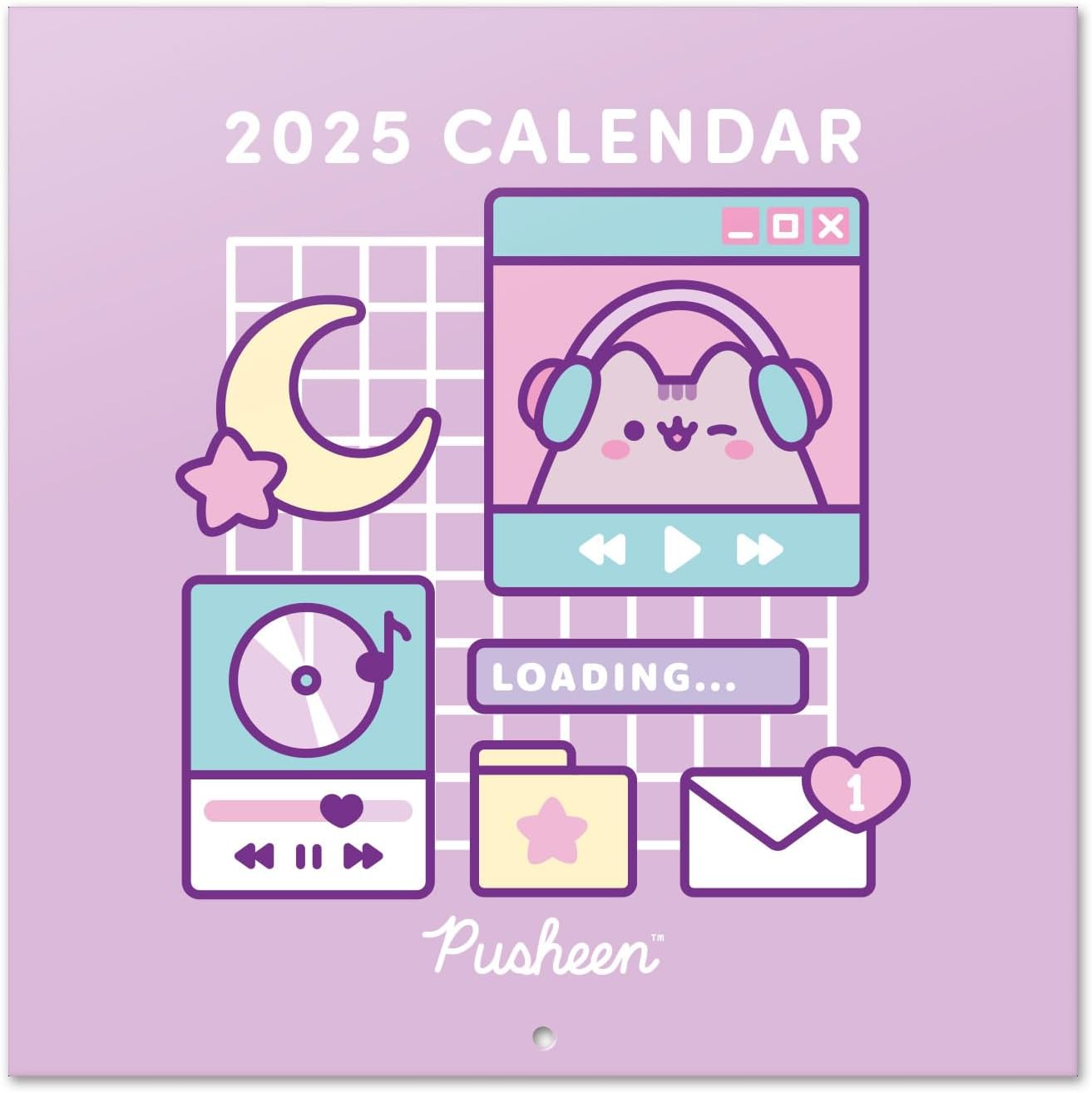 Year 2025 square wall calendar