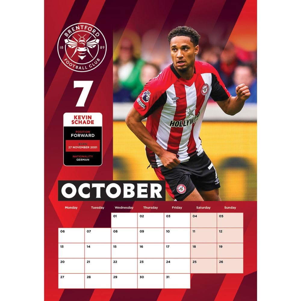 Brentford FC A3 Calendar 2025