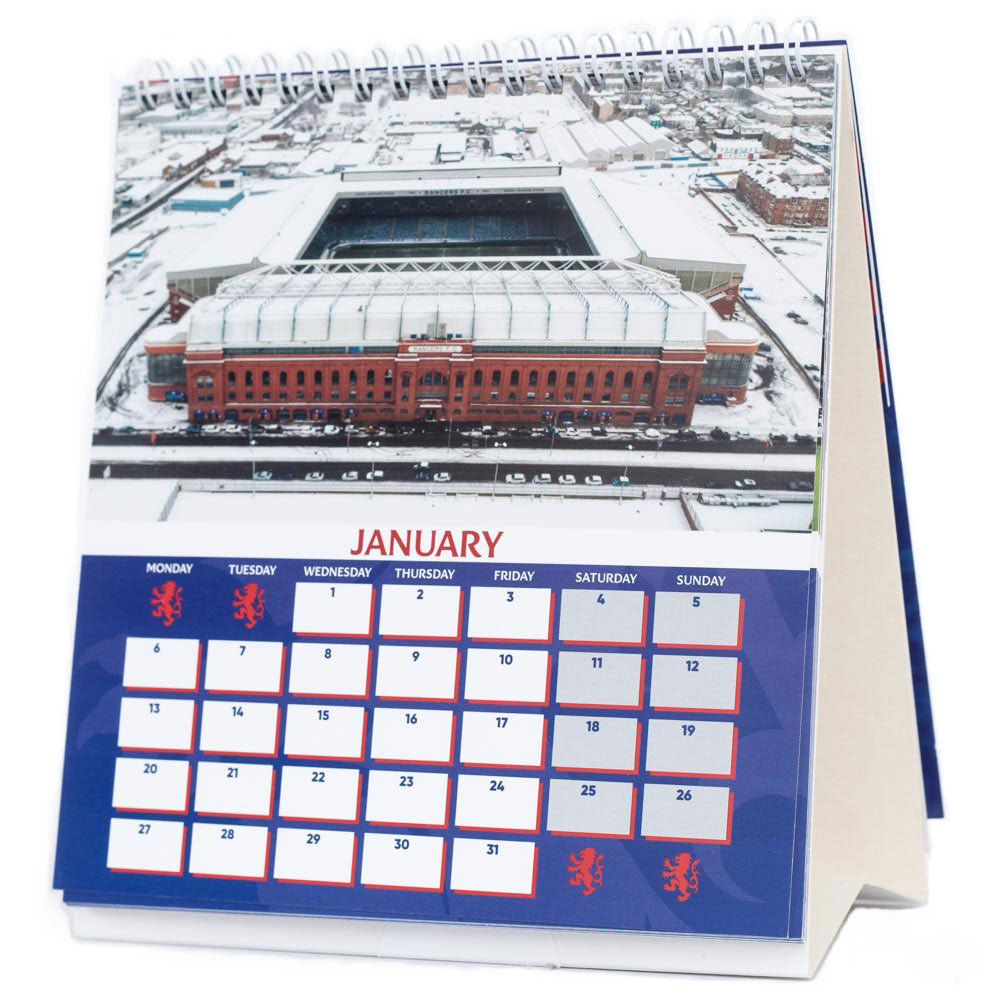 Rangers FC Desktop Calendar 2025