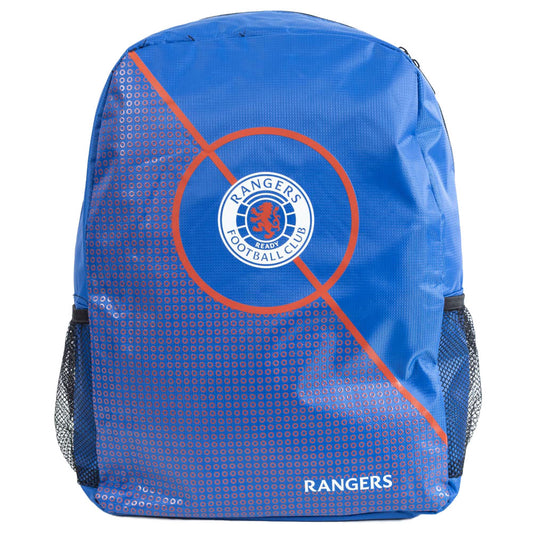 Centre spot design backpack with a Rangers club crest