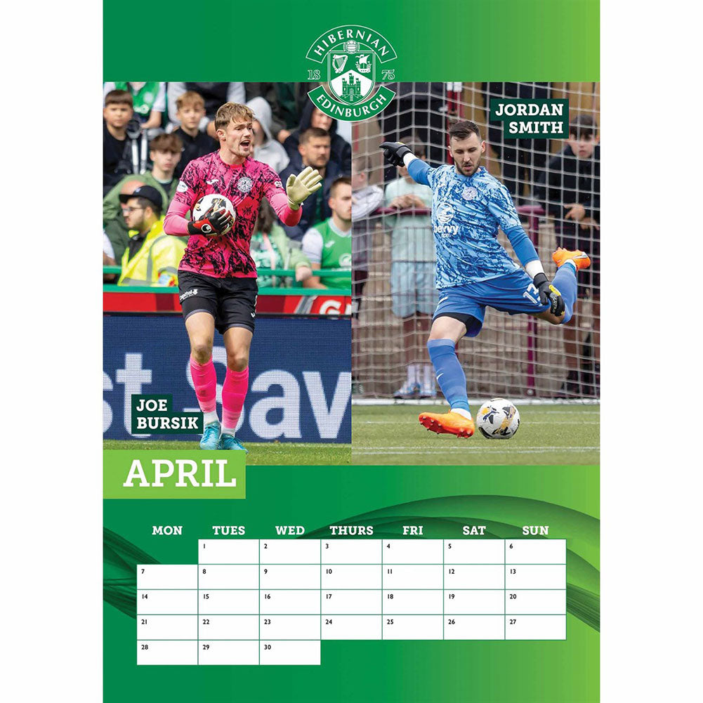 Hibernian FC A3 Calendar 2025