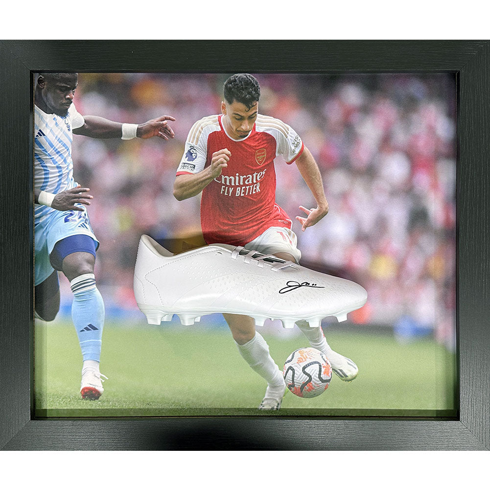 Arsenal FC Martinelli Signed Boot (Framed)