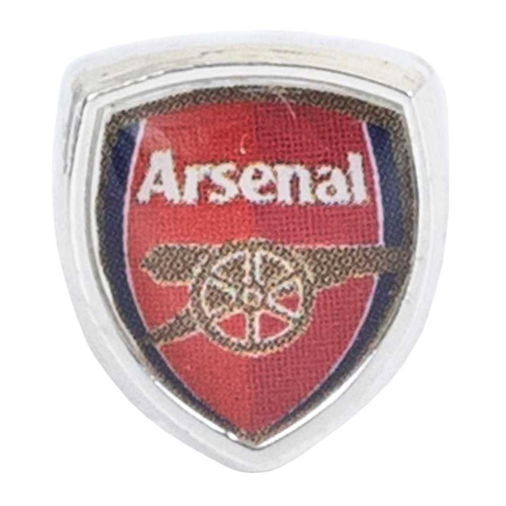 Stud earring with a detailed laser print, Features the Arsenal crest on a butterfly fastening