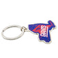 New York Giants State Shape Keyring