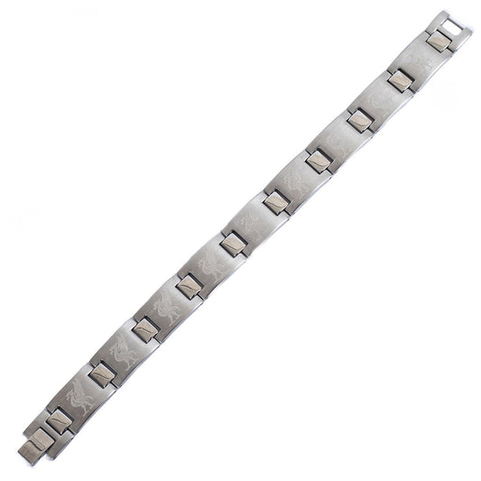 Brushed silver link bracelet 