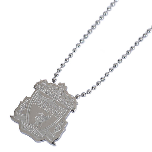 Stainless steel crest shaped pendant with ball chain