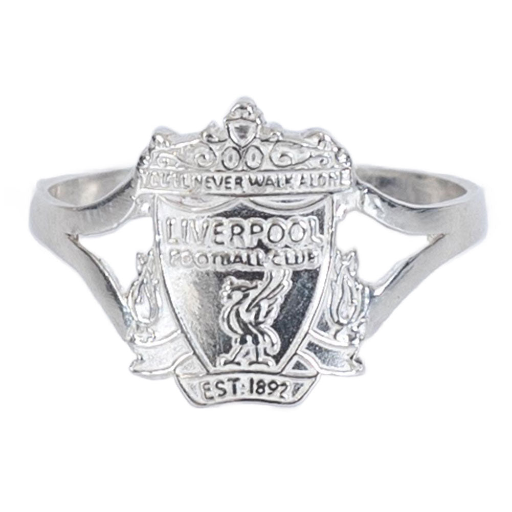 Sterling silver crest design ring, Featuring a highly detailed formed Liverpool FC crest