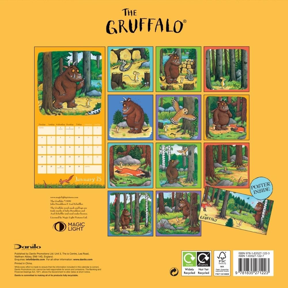 The Gruffalo Square Calendar 2025