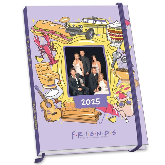 Hardback 2025 week to view diary, Vibrant and colourful diary featuring images and quotes from the famous show