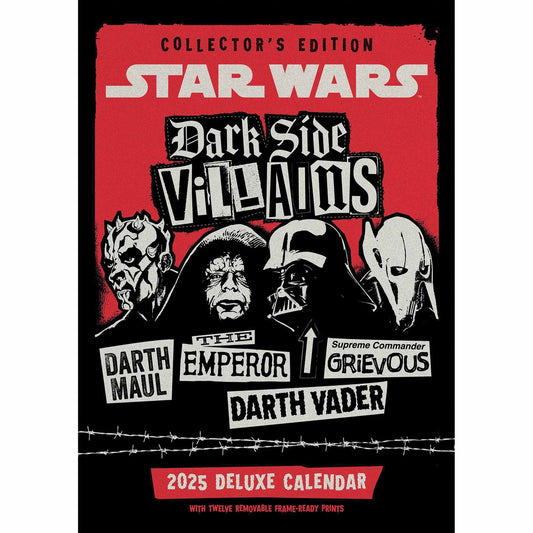 Year 2025 collectors edition deluxe calendar, Includes 12 frame-ready Star Wars prints