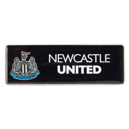 Metal rectangle shaped NUFC pin badge