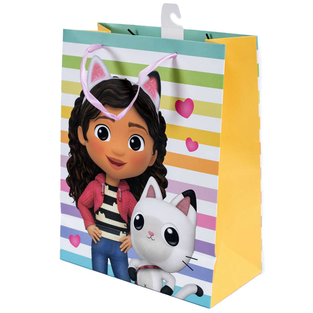 Medium sized multi colour gift bag and tag