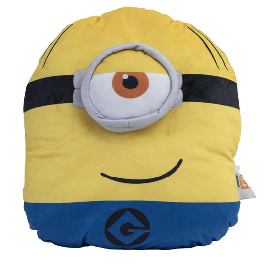 Vibrant cushion in the shape of Mel the Minion