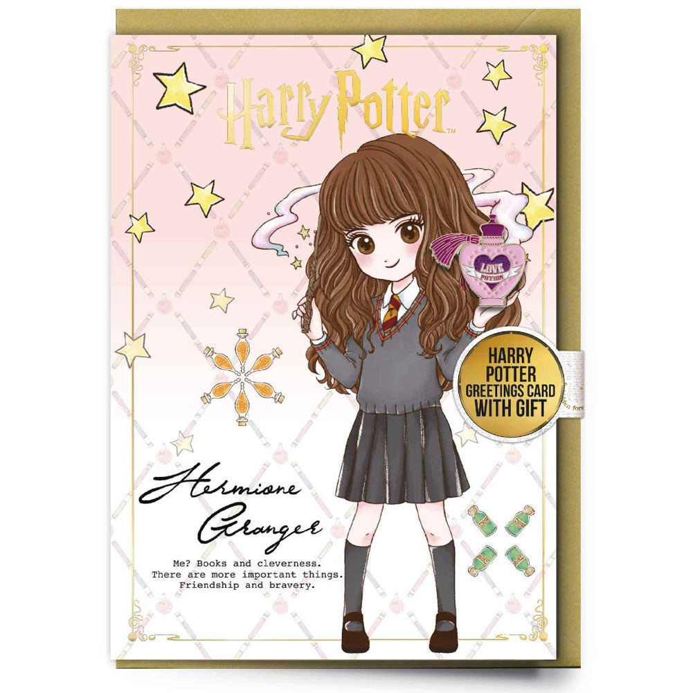 Fun greetings card featuring Hermione Granger