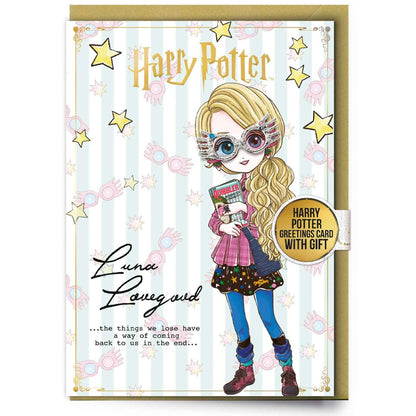 Fun greetings card featuring Luna Lovegood