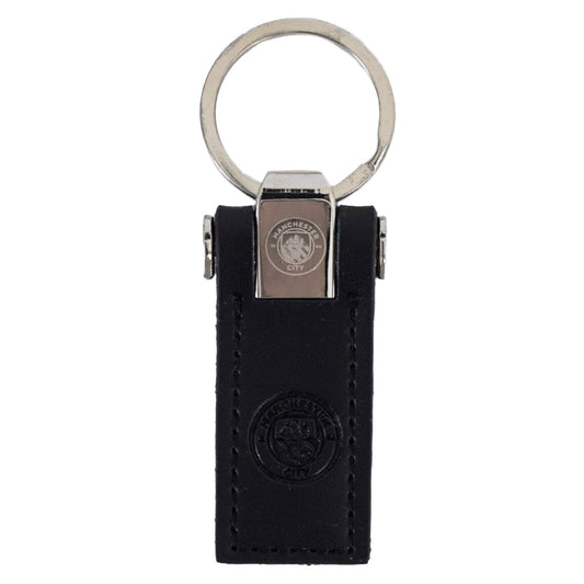 Executive leather keyring with a debossed City crest