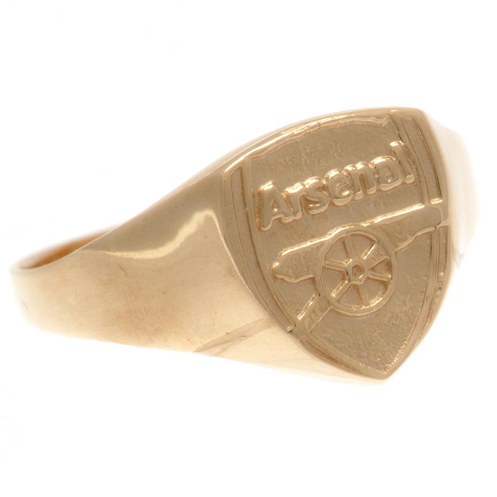 Arsenal FC 9ct Gold Crest Ring Small