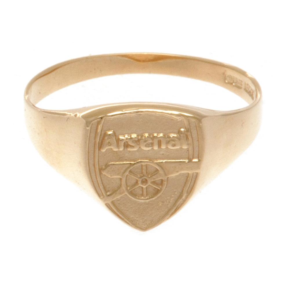 Arsenal FC 9ct Gold Crest Ring Small