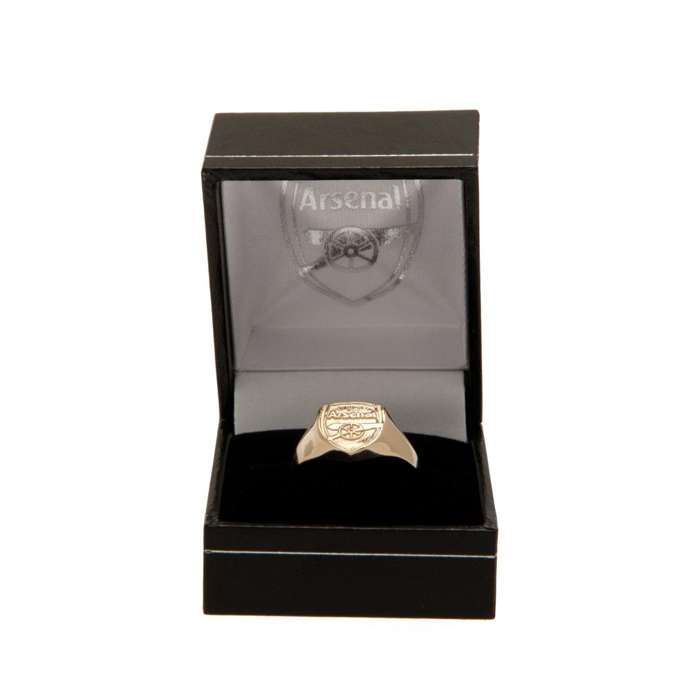 Arsenal FC 9ct Gold Crest Ring Small